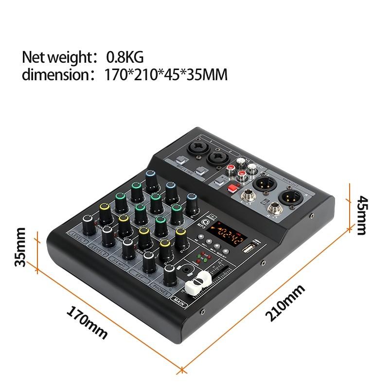 Professional Mixer Bluetooth 5.0 Computer Recording Live Broadcast Small Home Stage Audio Reverb System Sound Card Mixer