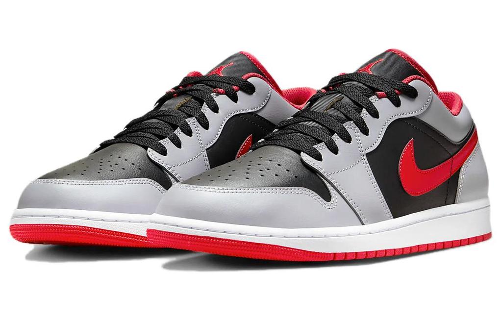 Jordan 1 Nízká Černá Světle Šedá Gym Red 553558-060