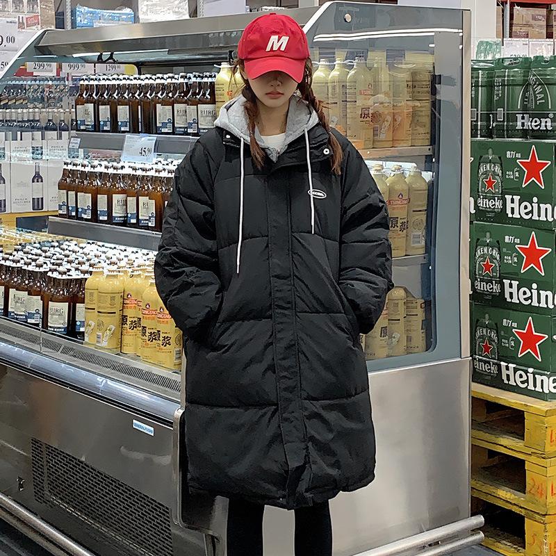 Korean Mid-length Jacket Warm Down Padded Jacket 2025 Women's Loose Ins Student Casual Thickened Padded Jacket