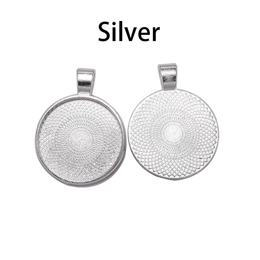 10pcs/lot 25 mm Cabochon Base Tray Bezels Blank  Gold Necklace Pendant Setting Cabochon Base For Jewelry Making Supplies