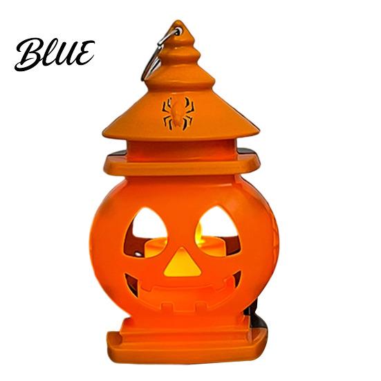 Halloween Pumpkin Lantern Castle Lantern Handheld Glowing Jack O Orange And Black for Kids Spooky Party Decoration Prop Night Light Toy Lamp