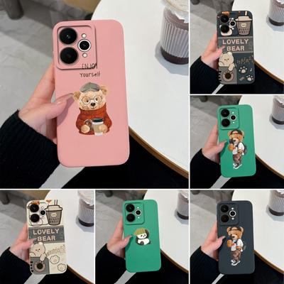 Luxury Phone Case For Realme 15 Note 70 70T 15T 15X C21Y C25Y C71 C73 C33 C35 Lovely Bear Patterns Soft Silicone Fashion Shell For Realme Bumper Cover