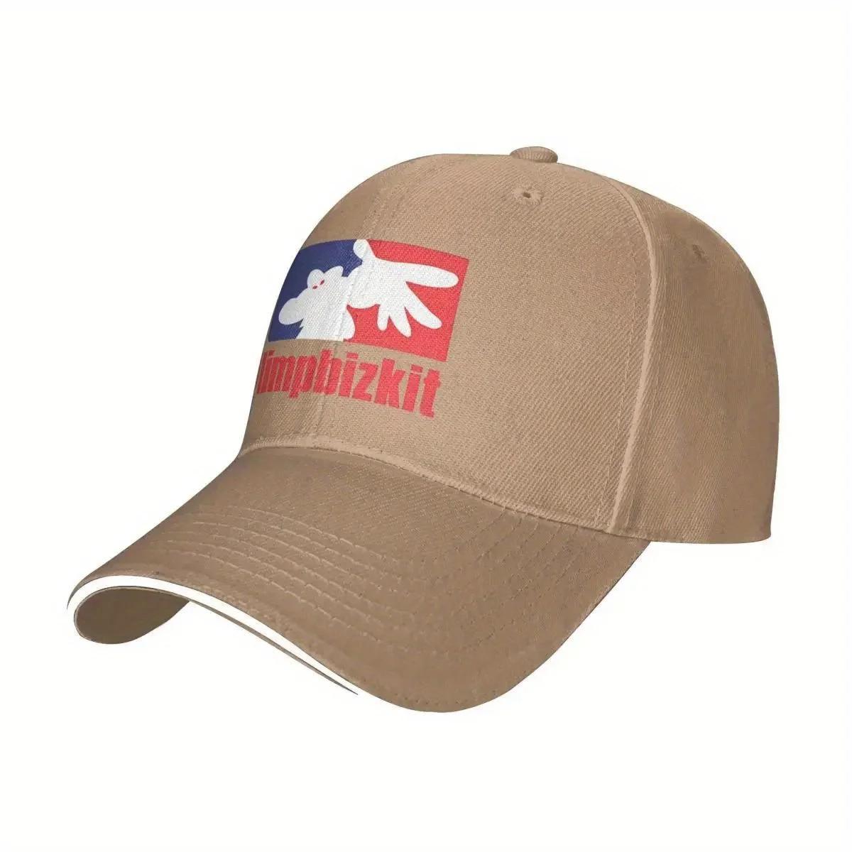 

Limp Bizkit Baseball Cap - Parker Band Black elastic hat breathable polyester dad hat, white brim stylish for both men and women Adjustable