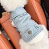 Personalized Custom Name Denim Pet Jacket, Cute Trendy Dog Cat Outfit, Unique Stylish Clothes for Puppies Kittens