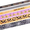 10 Yards/Roller Halloween Themed Polyester Grosgrain Ribbon Spooky Pattern Ribbon For Holiday Decor Diy Crafts Multiple Widths