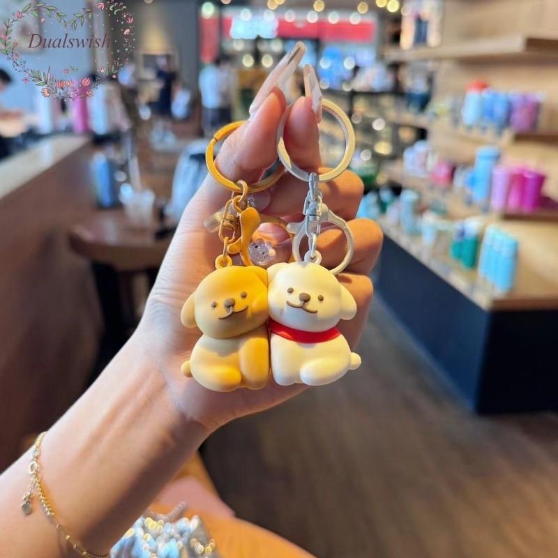 2 Stück/Set Niedlicher Welpe Magnetische Anziehungskraft Paar Rucksackanhänger Schlüsselanhänger Kreativer Romantischer Paar Umarmungsanhänger Niedliches Geschenk Paar Freund Geschenk