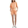 Calvin Klein Solid Color Cool Feel Elastic Waist Pleated Print Loose Casual Shorts Women shorts Light-Orange J223328-TNB