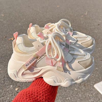 Dad Shoes Women's Spring and Autumn New Platform Muffin Shoes Heightening Casual Shoes Ins Four Seasons Can Wear Sports Shoes