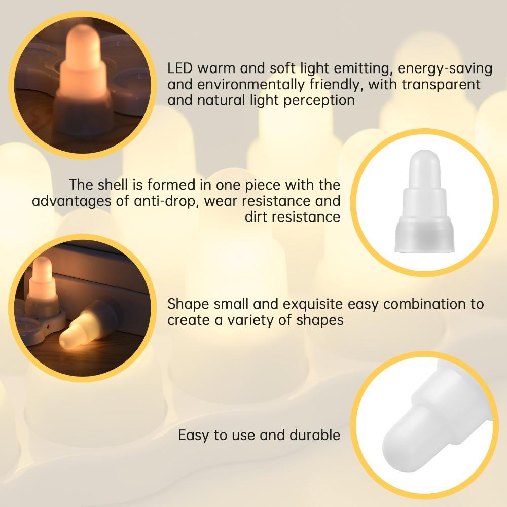 13 Colors Led Candles Remote Control Fake Candles Cordless Rechargeable Candles Anniversary Gift