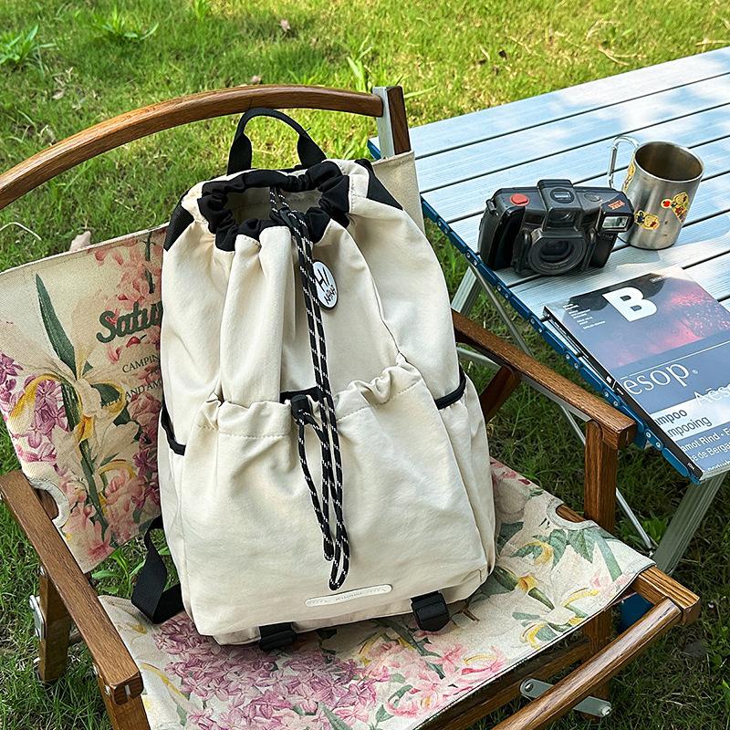 School bag mountain outdoor men lightweight hiking large capacity drawstring flip backpack women