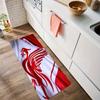Liverpool Football Club Küchenfußmatte Rutschfest Waschbar Weicher Teppich Fußmatte Geeignet für Schlafzimmer Wohnzimmer Küche und Badezimmer Heimdekoration