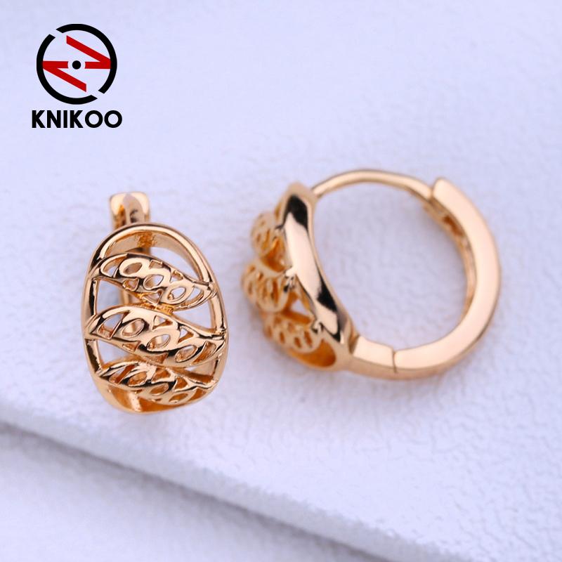 

KNIKOO серьги-клипсы для женщин, модные круглые полые серьги-гвоздики, ювелирные изделия для свадебной вечеринки, подарки A