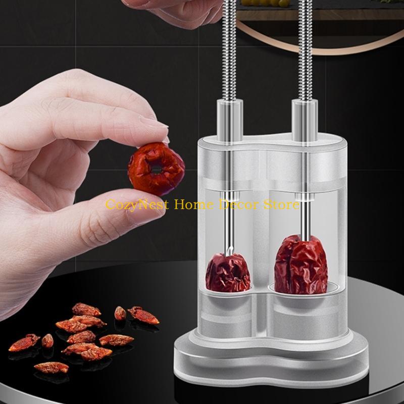 

92MF Portable Cherry Pitter Tool Stainless Steel Red Dates Jujube Pitter Push Out Tool Cherry Cores or Remover Home China Mainland