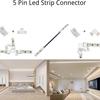 25-Pack 5-Pin 10mm RGBW LED Strip Connector Kit: Solderless L-Type & T-Type Adapters