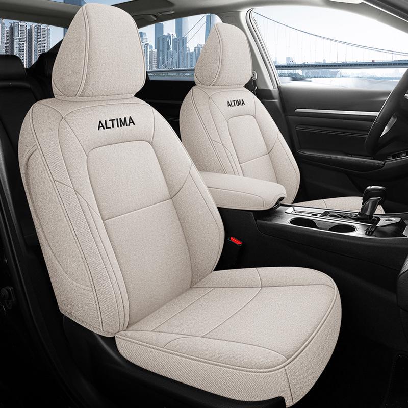 Teana Car Seat Cushion: Universal Full-Coverage Linen for All Seasons