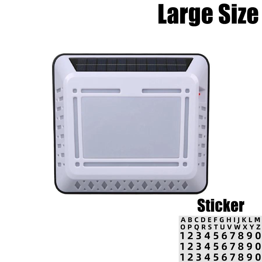 LED Solar Wall Lamp Outdoor House Number Floodlight USB Rechargeable Emergency Street Lantern for Garage Porch Garden Decoration