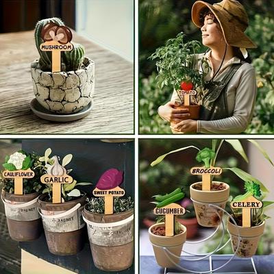 15pcs Garden Plant Label Inserts, Highly Suitable for Indoor and Outdoor Potted Garden Decoration, Vegetable Garden Label Insert