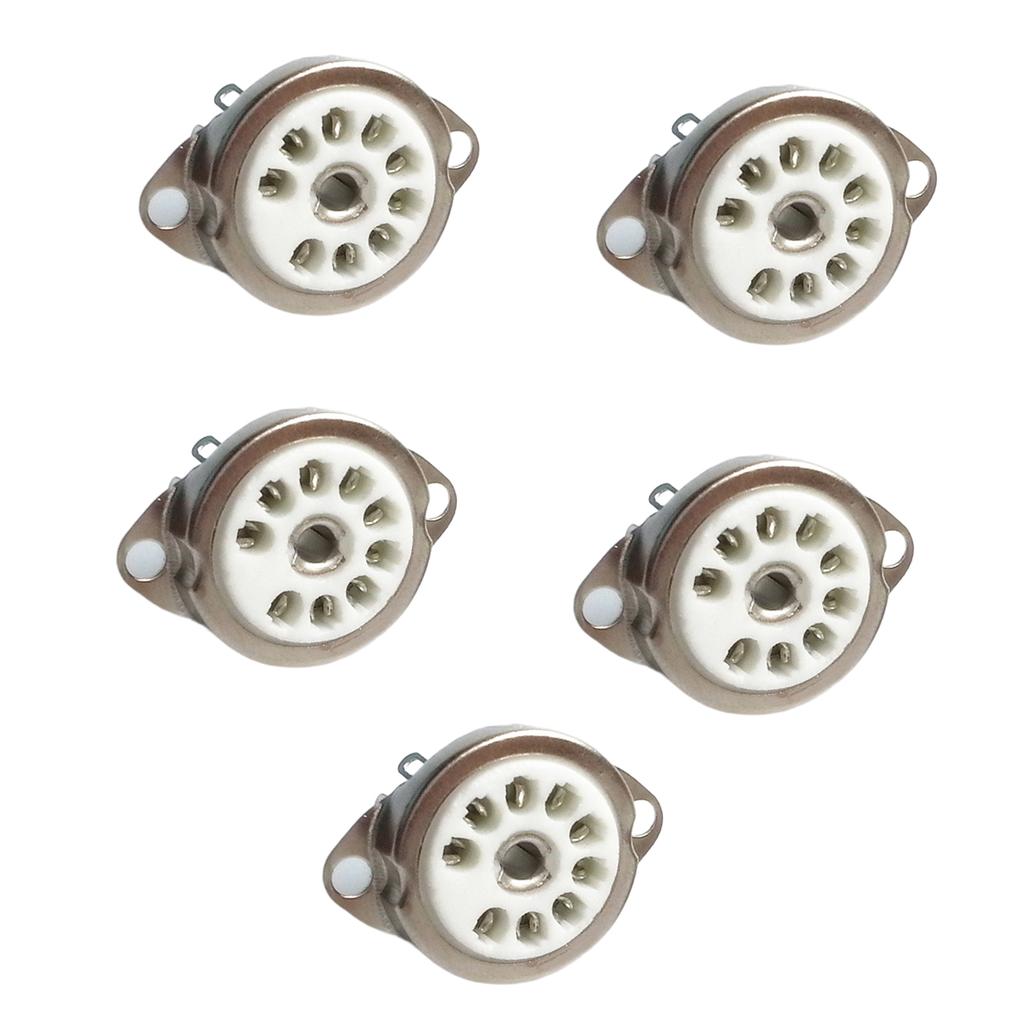 GZC9-C-1/GZC9-C-1-G Ceramic Tube Socket 9PIN Connector for 12AX7,12AT7,12AU7,ECC83,ECC82,E88CC 6922 forAudio Enthusiasts
