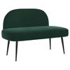 Padded Bench with Backrest Dark Green 110 X 60 X 76 Cm