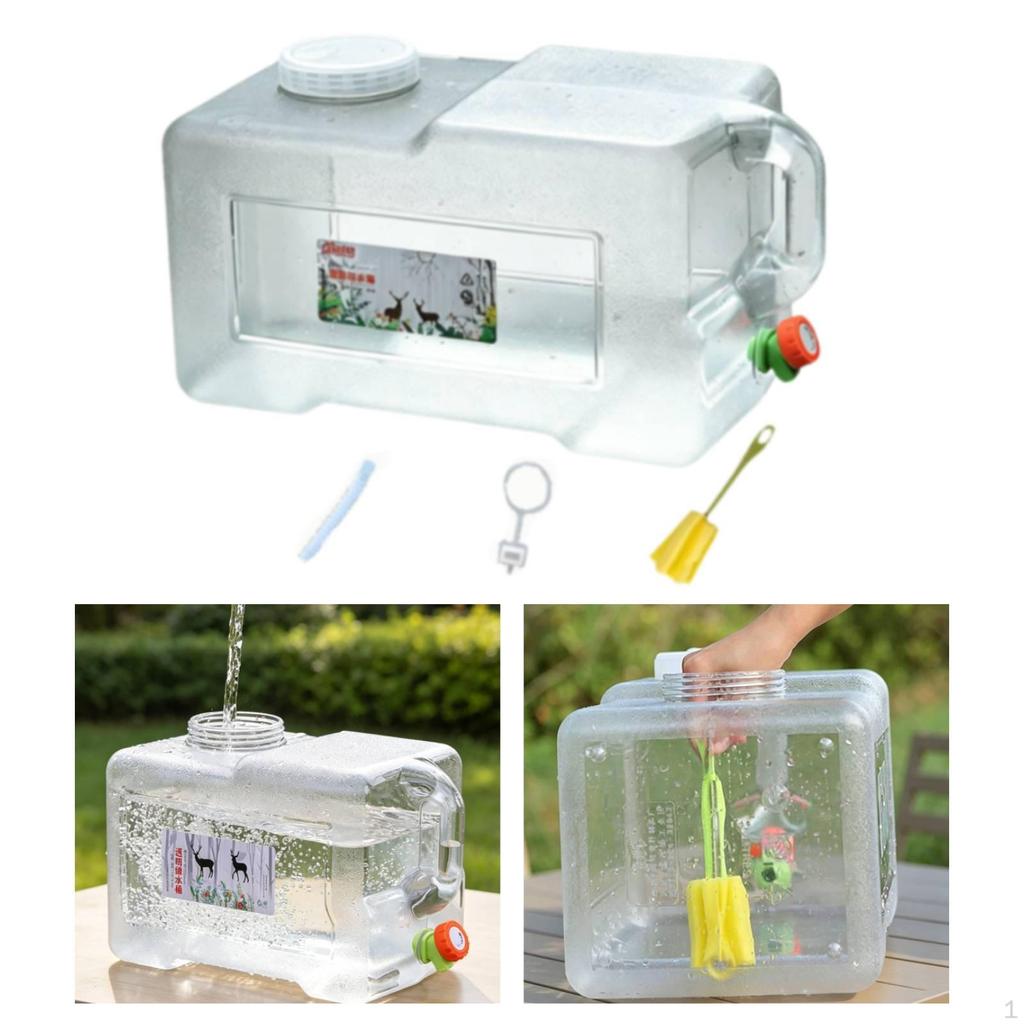 Camping Water Container Carrier Extension Hose Large Capacity Storage Jug with Spigot for