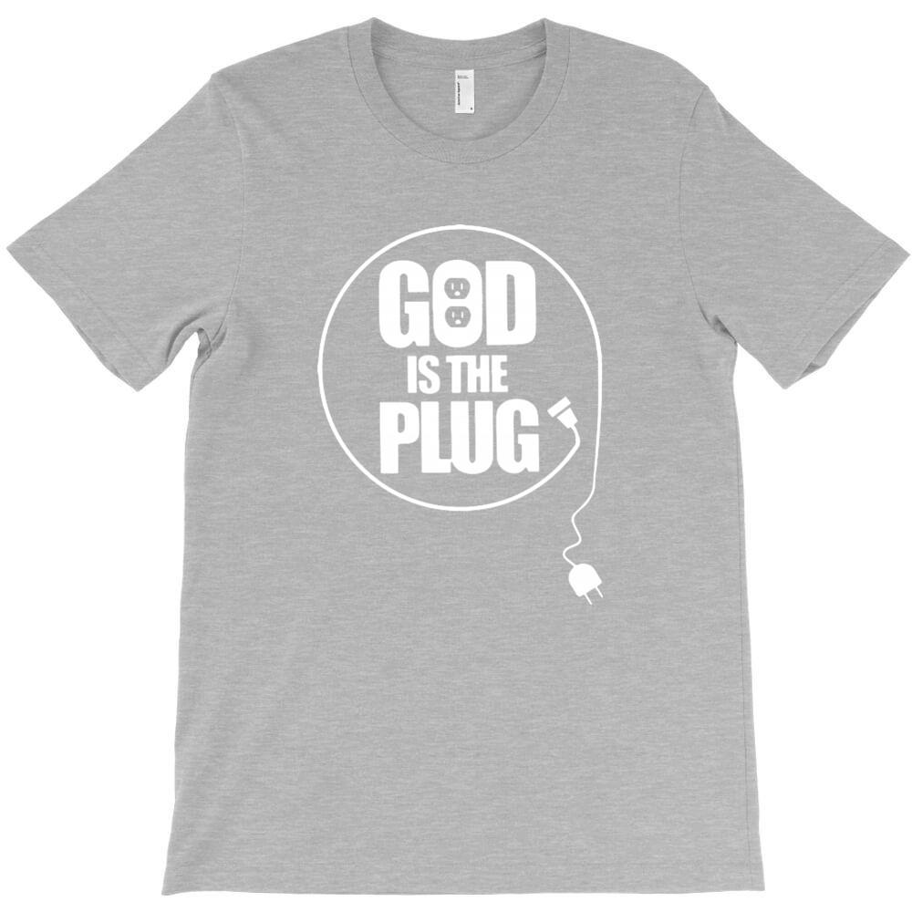 God Is The Plug T Shirt For Mens Short Sleeve Tee Shirts For Man Design