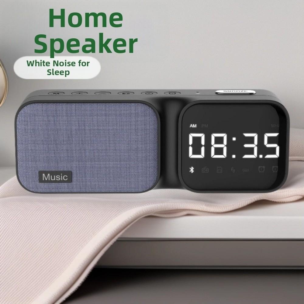 FM Radio Bluetooth Speaker Wireless White Noise Device Digital Table Alarm Clock Sleep Soothing