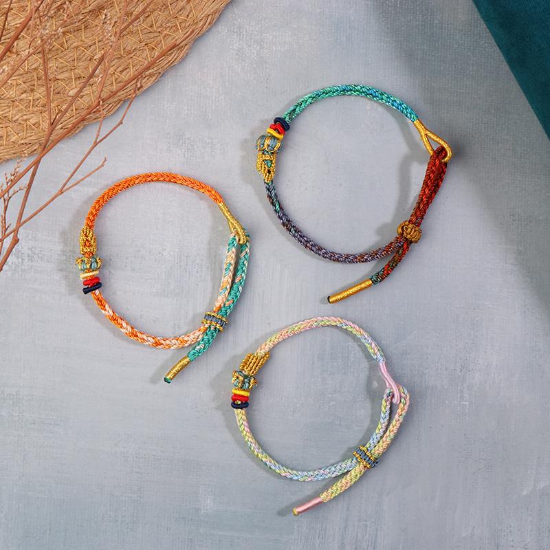 Hand-Woven Adjustable Bracelet Unisex Lucky Charm Bracelets Perfect Bangles Gift For Friends And Relatives