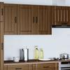 "Lucca" Kitchen Wall Cabinet Brown Oak Glued Wood