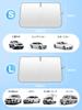 Homos 2024 Improved Convenient Storage Sun Shade for Car Front, Windshield Sunshade for Toyota,