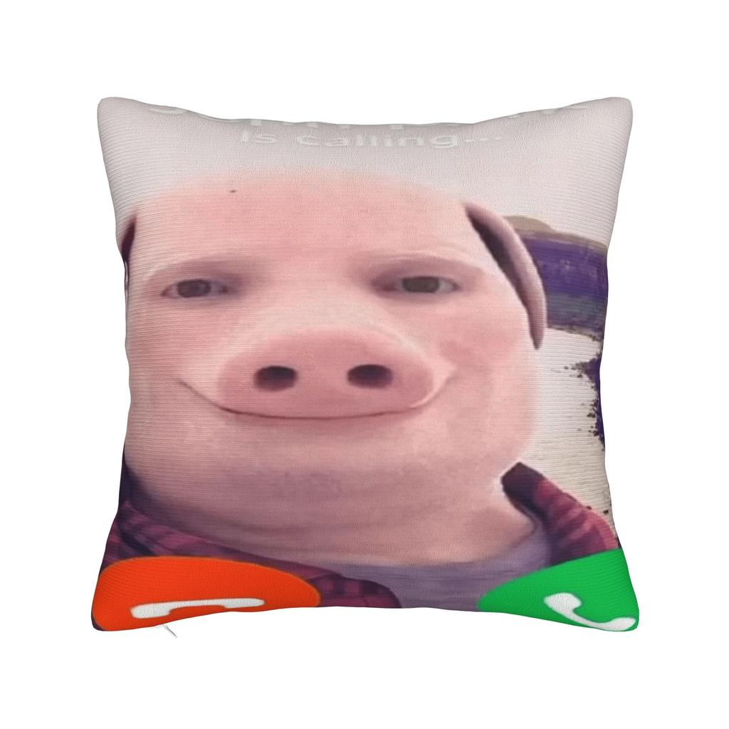 John Pork Is Calling Pillow Cover Square Pillow Case Cushion Cover Novelty Graphic Pillowcases For Sofa Home Decorative