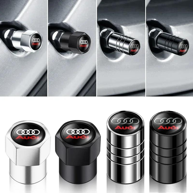 4Pcs Car Valve Stem Caps Cover for q2 A1 A3 A4 A5 A6 A7 A8 Q2 Q3 Q5 Q7 TT S Line S3 S4 S5 S6 R8 RS Car Sticker Accessories
