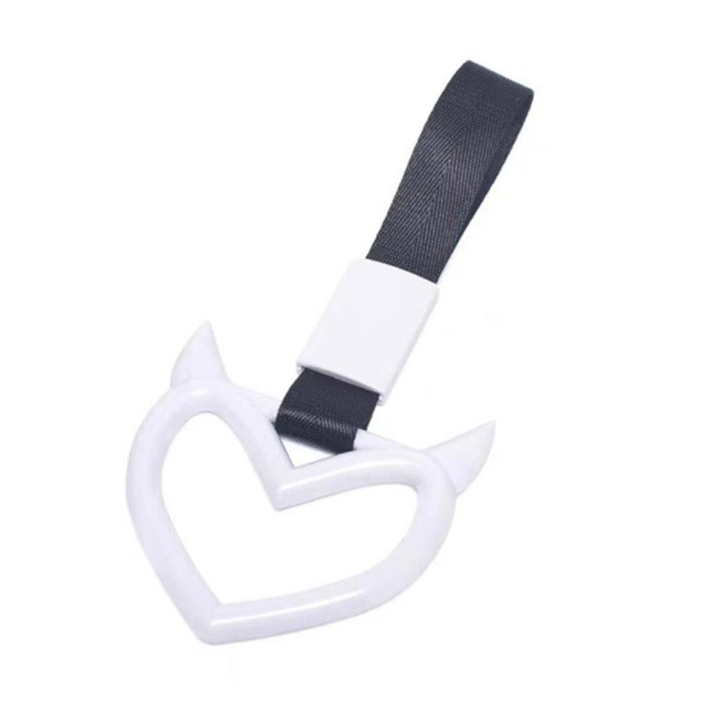 Car Handle Devil Heart Hanging Ring Hand Strap Train Bus Handle Bumper Warning Ring Auto Interior Decorative Accessories