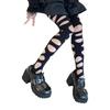 Y2K Distressed Tights Fishnet Stockings Summer Sheer Pantyhose Tights for Womens