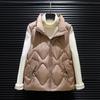 Vest Women's Outer Wear Autumn and Winter New Small Rhombus Short Vest Down Cotton Vest