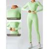 Yoga Clothes Suit Women's 2023 New Arrival Fall and Winter Tight Long Sleeves Fitness Clothes Tops Fancy Bright Color Sports Quick-Drying