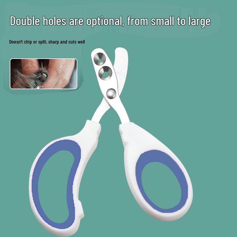 Stainless Steel Pet Nail Clippers for Cats - Small, Round Hole Design