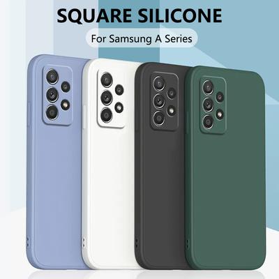 Quadratische Silikon-Handyhülle für Samsung Galaxy A53 5G A33 A13 A73 A23 5G A31 A51 A71 A52S A72 A22 A32 A12 Weiche Hüllen Coque