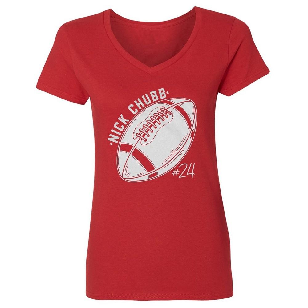 Chubb Ball Houston Fans - 24 Jersey Football Tribute Ladies  V-Neck Tshirt Unisex T-Shirt M
