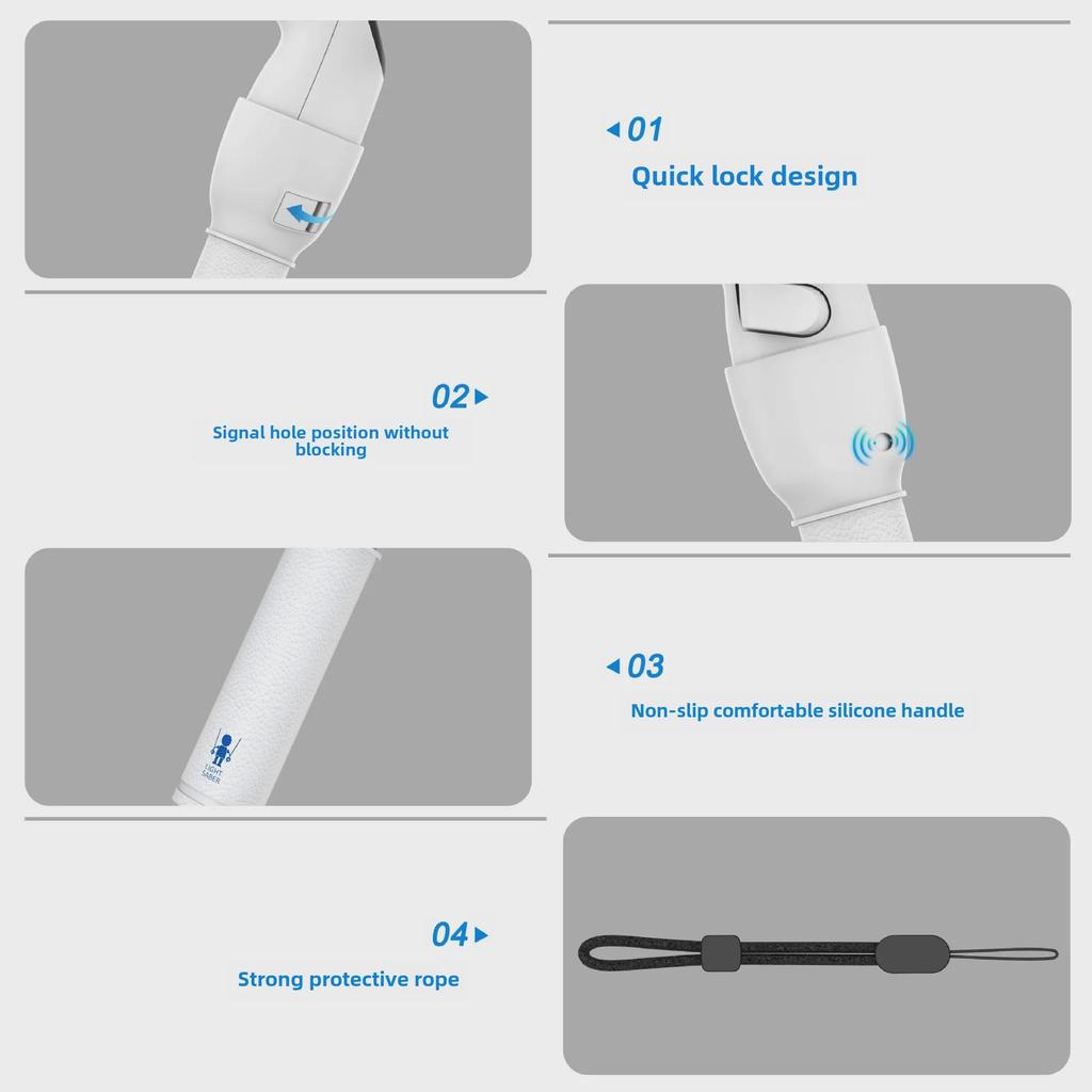 Meta Quest 3 Extended Handle Lightsaber & Golf Controller (4-Pack)