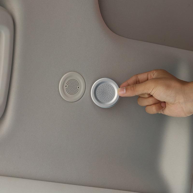 NEW!!! ABS Chrome Carbon Fiber For Land Rover Defender 110 130 - Car Roof Microphone Decoration Cover Accessories