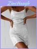 Sexy Spaghetti Strap Sequin Bodycon Dress For Nightlife And Clubwear
