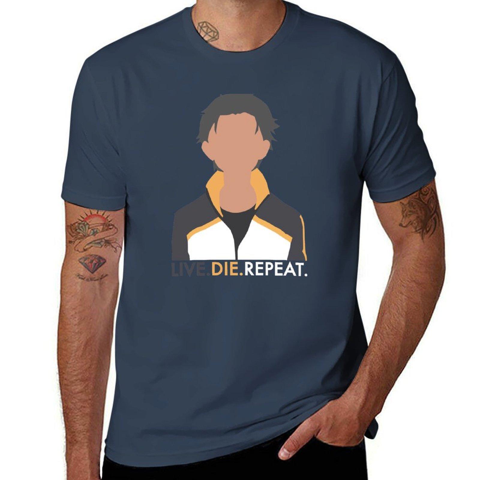 Прямой эфир. Умереть. Повторить. / Футболка Re Zero футболки для мужчины упаковка хлопковые футболки для мужчины хлопок смешная футболка S