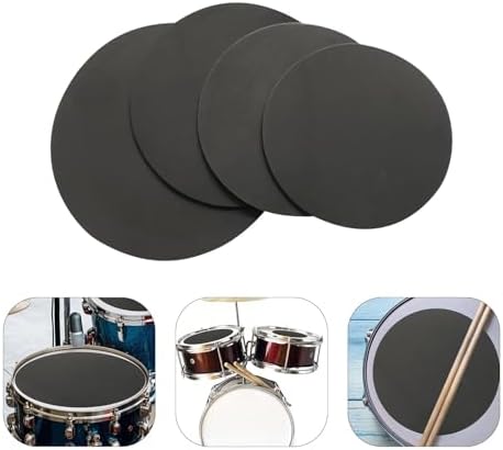 Drum Damping Pads Quiet Drum Practice Pads Impact-Resistant Foam 4 Pack 12-16 Inch Volume Control for Professional & Beginners