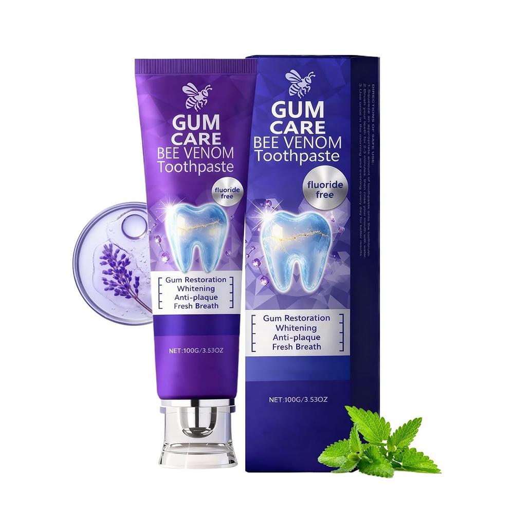 Bee Venom Dental Treatment Toothpaste, Natural Teeth Whitening Toothpaste, Fresh Breath, Natural Ingredients for Men and Women