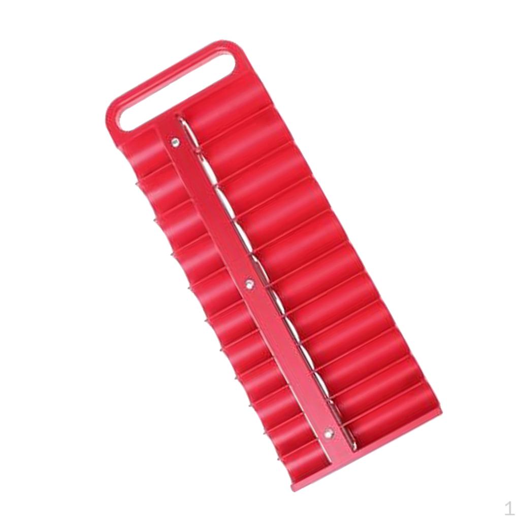 

Socket Holder Tray Drive Metric Organizer Rail Rack L Red