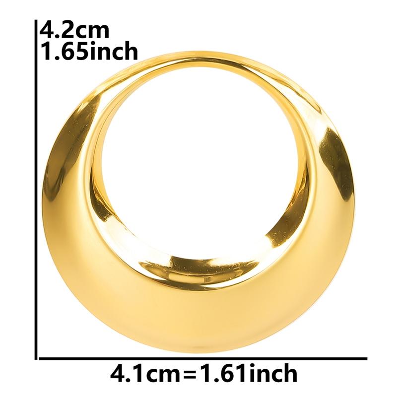 6 Stück/Los Unregelmäßige Geometrische Hohlverbinder Anhänger Edelstahl Charms Für Schmuckherstellung Zubehör Goldfarbe Oval Rund