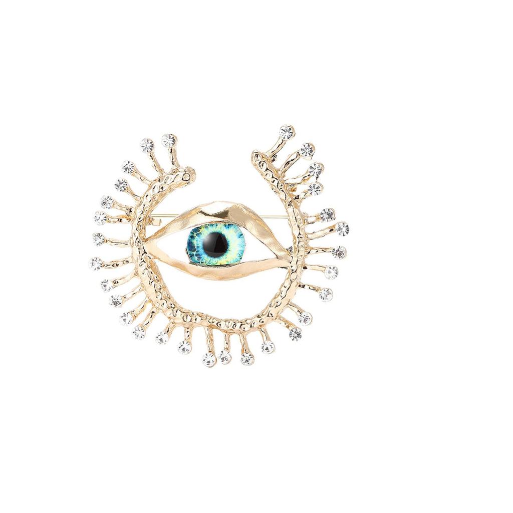 Tian She Antique Devil's Eye Brooch: Vintage European & American Design