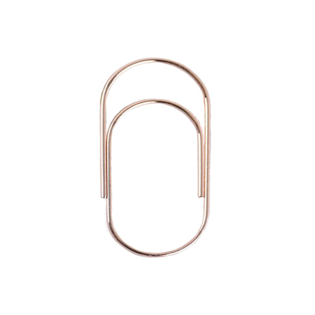 50mm Electroplated Metal Chubby Paperclip - Oversized Creative Curved Design