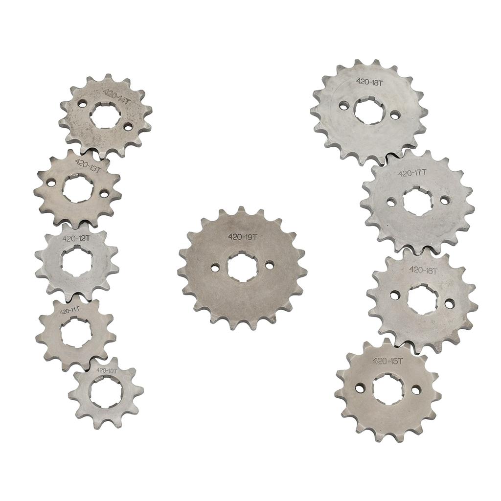 420 10T 11T 12T 13T 14T 15T 16T 17T 18T 19T Tooth 17mm ID Front Engine Sprocket Motorcycle Part