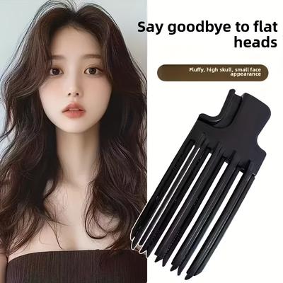 1 peine para flequillo esponjoso, peine de plástico para peinar, herramienta para levantar la raíz del cabello, clip para dar volumen al cabello